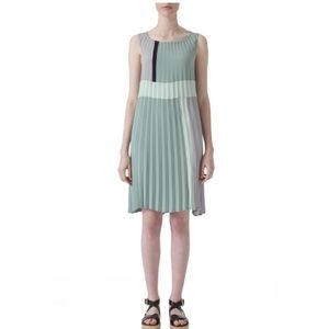 Babette • Color Block Sunburst Pleat Dress